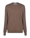 Cruciani Sweaters In Khaki