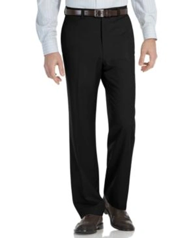 Calvin Klein Modern-fit Microfiber Dress Pants In Black