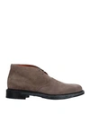 Santoni Ankle Boots In Dove Grey