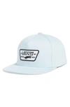 Vans 'full Patch' Snapback Hat - Blue In Baby Blue