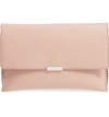 Loeffler Randall Leather Envelope Clutch - Pink In Pink/silver