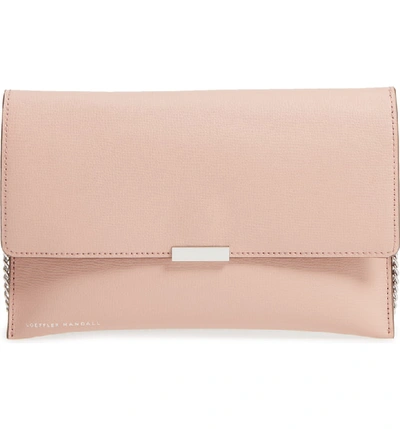 Loeffler Randall Leather Envelope Clutch - Pink In Pink/silver