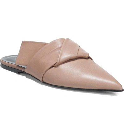 Via Spiga Birgit Pointy Toe Mule In Sand Leather