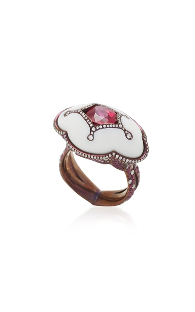 Arunashi One-of-a-kind Ruby Ring In White