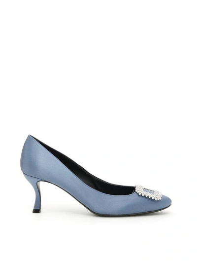 Roger Vivier Vertigo Diadem 65 Pumps In Blue Baby|celeste