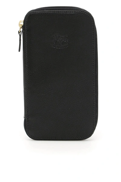 Il Bisonte Zip-around Wallet In Black