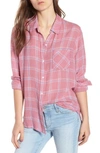 Rails Charli Shirt In Dusty Rose Check