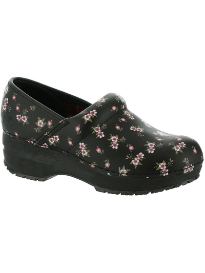 Skechers Candaba Womens Leather Slip Resistant Clogs In Multi