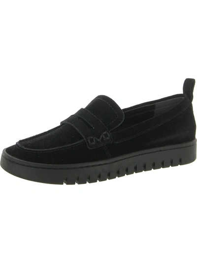 Vionic Uptown Womens Suede Slip-on Loafers In Black