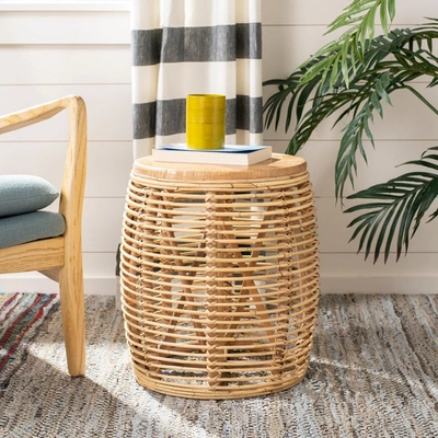 Safavieh Maui Rattan Drum Stool Table