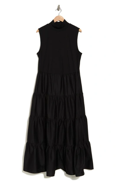 By Design Leslie Sleeveless Tiered Maxi Dress In Black