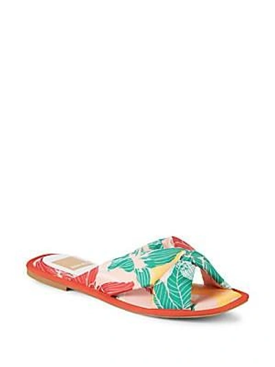 Dolce Vita Ondreas Knotted Slides In Red Multi