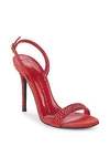 Giuseppe Zanotti Studded Leather Sandals In Red