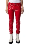 Zadig & Voltaire Peko Leather Pants In Japon