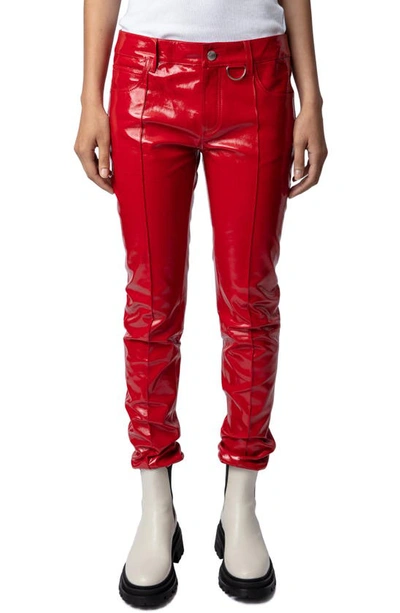 Zadig & Voltaire Peko Leather Pants In Japon
