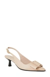 Bruno Magli Morena Slingback Pointed Toe Pump In Natural Nappa