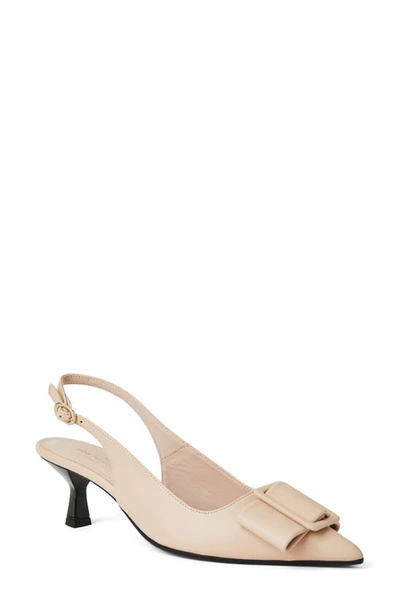 Bruno Magli Morena Slingback Pointed Toe Pump In Natural Nappa