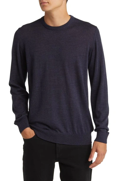 Nn07 New Barca 6630 Merino Wool Jumper In Navy Melange