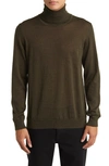 Nn07 Richard 6630 Merino Wool Turtleneck Sweater In Dark Green