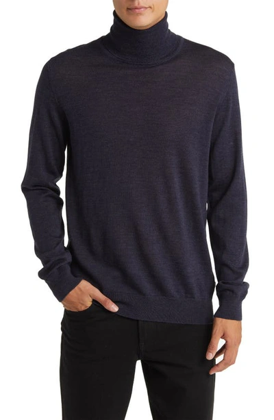 Nn07 Richard 6630 Merino Wool Turtleneck Jumper In Blue