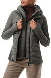 Bernardo Hooded Quilted Water Repellent Jacket In Metropolite