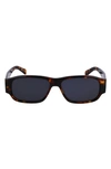 Ferragamo 57mm Rectangular Sunglasses In Dark Tortoise