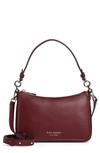 Kate Spade Hudson Pebbled Leather Medium Shoulder Bag In Cordovan