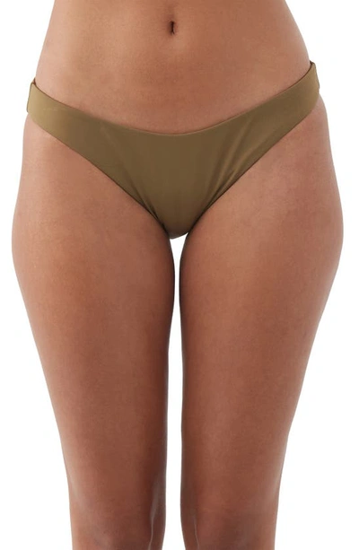 O'neill Saltwater Solids Rockley Bikini Bottoms In Olive