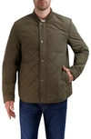 Cole Haan Water Resistant Diamond Quilted Jacket In Olive