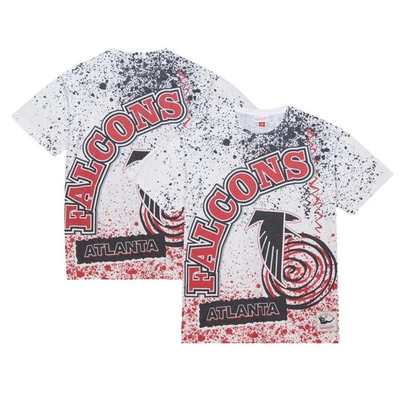 Mitchell & Ness White Atlanta Falcons Team Burst Sublimated T-shirt