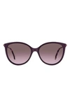 Carolina Herrera 57mm Round Sunglasses In Plum Gold