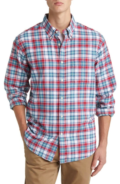 Brooks Brothers Brushed Twill Regular Fit Wool-blend Shirt In Blue