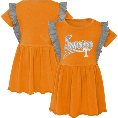 Outerstuff Kids' Girls Toddler Tennessee Orange Tennessee Volunteers Too Cute Tri-blend Dress
