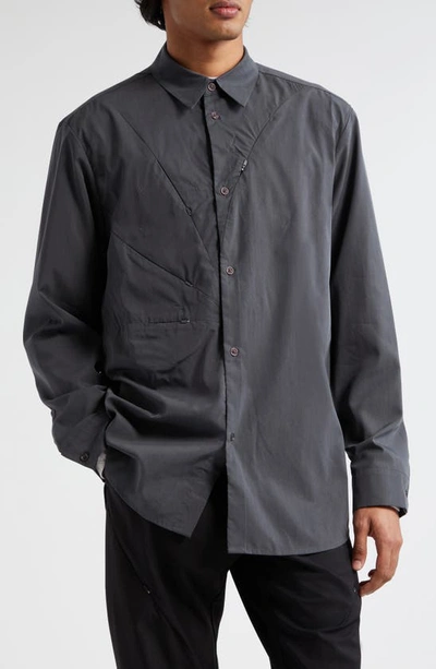 Post Archive Faction 5.1 Center Button-up Shirt In Charcoal