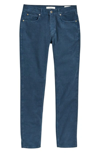 Billy Reid Moleskin Slim Fit Five Pocket Pants In Blue