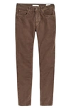 Billy Reid Moleskin Slim Fit Five Pocket Pants In Coffee