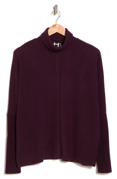 Heather By Bordeaux Hacci Turtleneck Sweater In Rosewood