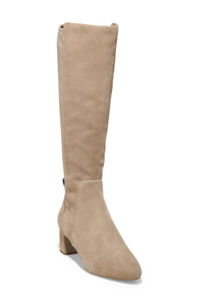 Cole Haan The Go-to Block Heel Tall Boot In Beige