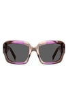 Marc Jacobs 59mm Rectangle Sunglasses In Violet Black/white / Grey