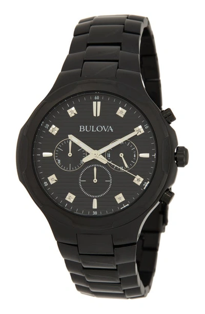 Bulova Chronograph Bracelet Watch, 46mm In Black