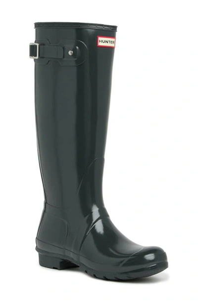 Hunter Original High Gloss Waterproof Boot In Firth