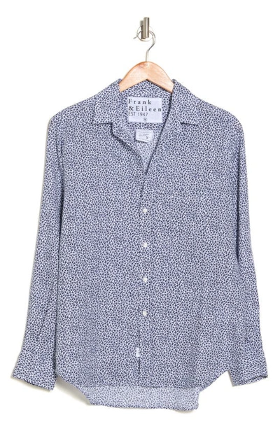 Frank & Eileen Eileen Relaxed Fit Linen Button-up Shirt In Navy Birds