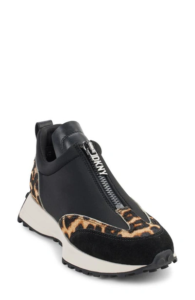 Dkny Noah Sneaker In Blk/ Leopard