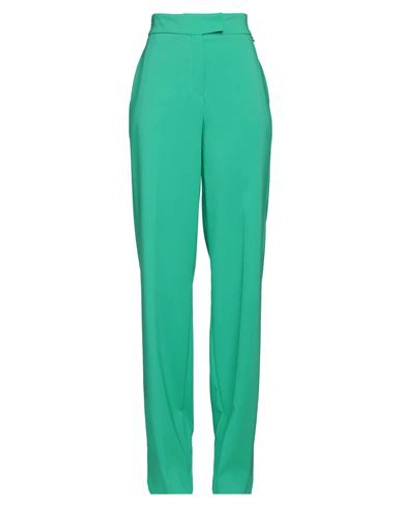Alma Sanchez Woman Pants Green Size 8 Polyester, Elastane