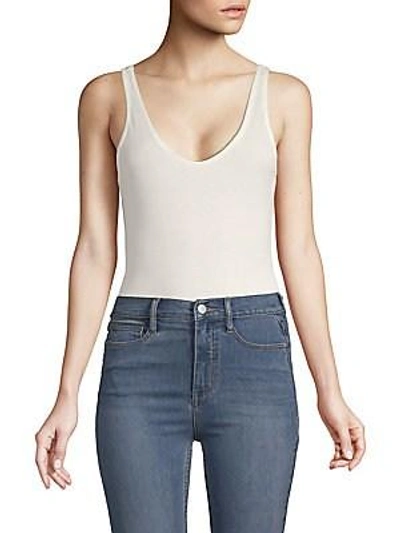Free People Ribbed Bodysuit In Ivory