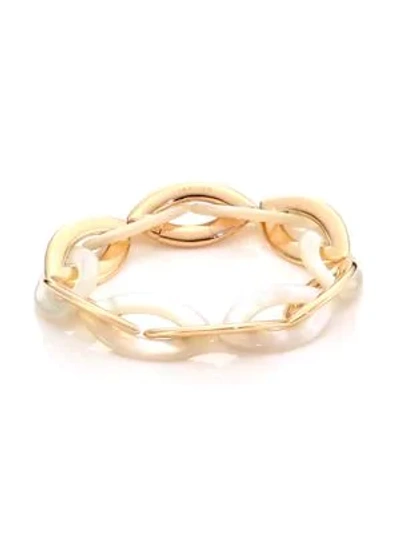 Vhernier Doppio Senso 18k Rose Gold & Mother-of-pearl Marquis Chain Bracelet