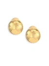 Ippolita Classico Medium 18k Yellow Gold Hammered Pinball Clip-on Earrings