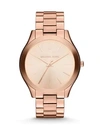 Michael Kors Slim Runway Rose Goldtone Stainless Steel Bracelet Watch