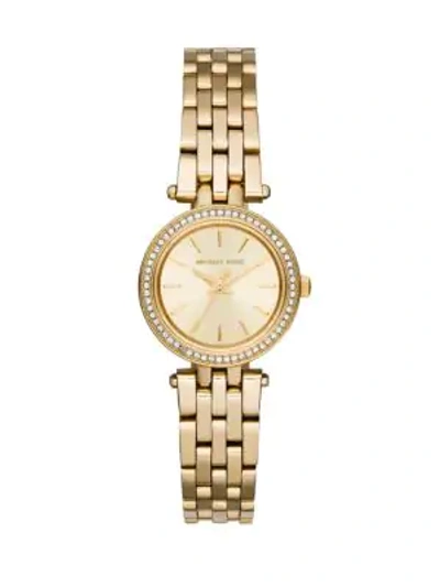 Michael Kors Darci Petite Pavé Goldtone Stainless Steel Bracelet Watch