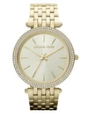 Michael Kors Women's Darci Pavé Goldtone Stainless Steel Bracelet Watch